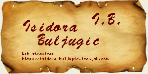 Isidora Buljugić vizit kartica